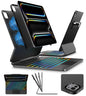 typecase Edge+ Keyboard Case for iPad Pro 13-inch (M5/M4) 2025/2024, Black Keyboard with Carbon Fiber Protective Case,Portrait & Typing Modes,Built-in Trackpad,11-Color Backlight,Magnetic Stand