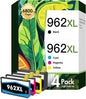 962 962XL Ink Cartridges Combo Pack：Replacement for HP Ink 962XL Black and 962 Color for HP OfficeJet Pro 9010 Series 9015 9018 9025 9020 9012 9014 9016 9019 9022 9026 9027 9028 9029 Printer