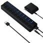 ONFINIO Powered USB Hub 3.0, 10-Port USB Splitter Hub