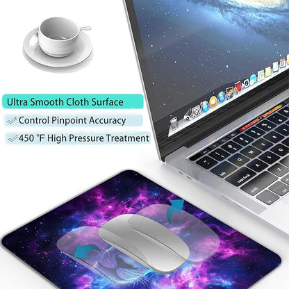 Cartoon Anime Elephant Custom Mouse Pad with Non-Slip Rubber, Small Square Design for Wireless Laptop & Computer Mouse Pads for Desk, 9.5 x 7.9 inch Smooth Surface for Gaming & Office