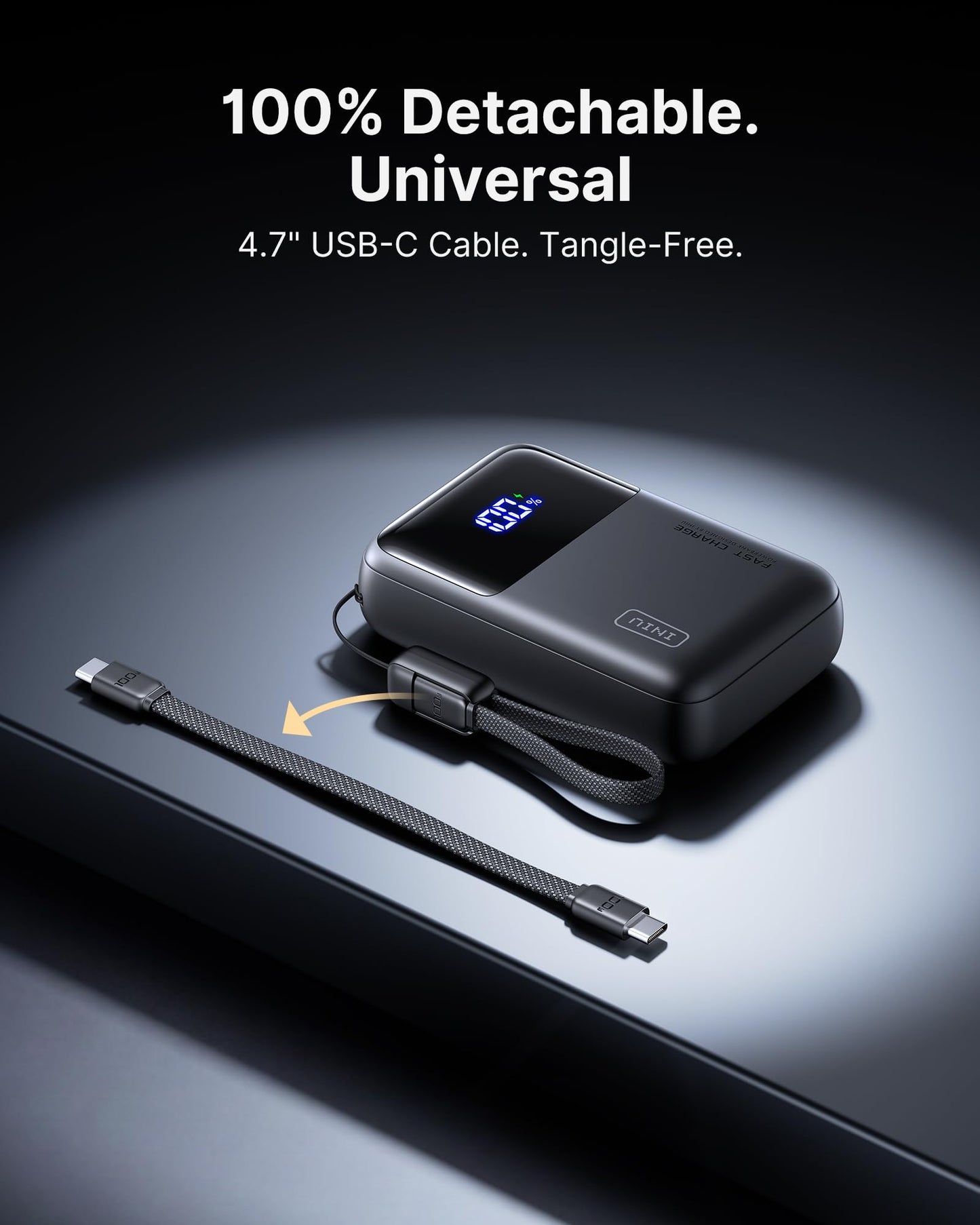 INIU 20000mAh Laptop Power Bank, Ultra Compact 65W PD Dual Fast Charging Portable Charger, TSA Approved Battery Pack with USB C Cable for Travel MacBook iPad Tablet Switch iPhone 17 16 Pro Samsung S25