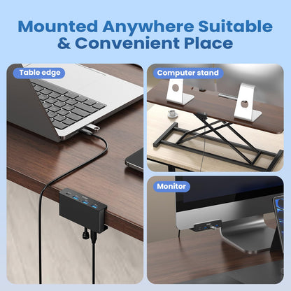 EJAY Desk Mount USB Hub (3A1C)