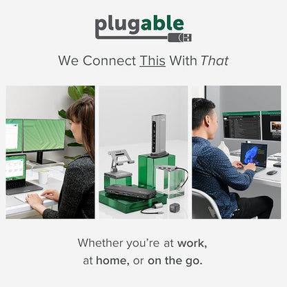 Plugable 5-in-1 Thunderbolt 4 Hub,Single 8K or Dual 4K Display, 4K HDMI Adapter Included, Thunderbolt 4/3, USB4,USB-C Expansion for Modern Mac and Windows Systems, Driverless