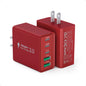 [2‑Pack] 60W 5‑Port Multiport USB‑C Wall Charger, PD3.0 Fast Charging Block