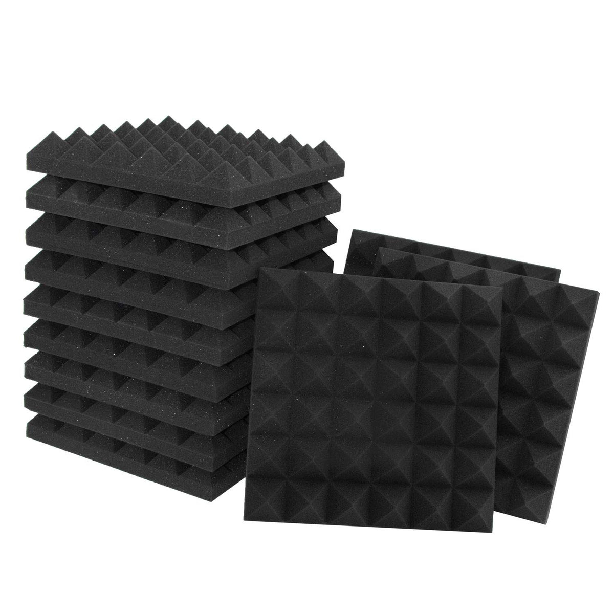 8 Pack - Bass Traps Acoustic Foam Corner, 8''x8''x12'' Black Bass Traps Corner Studio Foam, High Density and Fire-Proof Acoustic Panels Recording Studio Acoustical Treatments