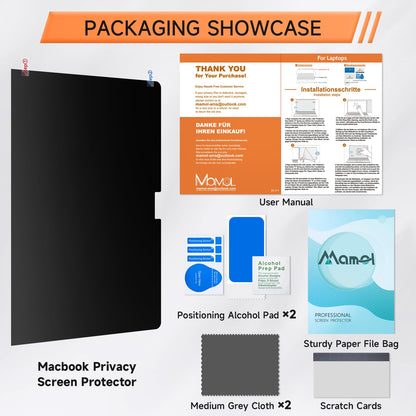 360° Privacy Screen for MacBook Pro 14 Inch (2021-2026, M1, M2, M3, M4, M5, Pro, Max), Anti Glare Blue Light Filter, Nano No Glue Anti Spy Black Protector for Mac Pro 14In Laptop Computer