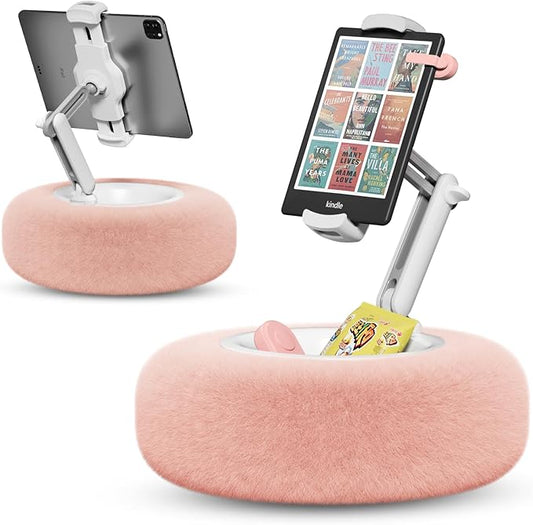 SupeDesk Tablet Stand Pillow for Bed, Adjustable Tablet Stand with Detachable Snack Bowl, Phone Stand for Bed, Kindle Holder, iPad Holder, Tablet Holder for Reading, Watching Videos and Streaming