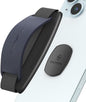 Sinjimoru Detachable Phone Grip Kickstand for Wireless Charging Compatible Phone Finger Holder for iPhone & Smartphones. Sinji Mount S-Grip Navy