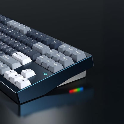 KEEBMONKEY WOBKEY Crush 80 Reboot CNC Aluminum 5-Second Quick-Release Triple-Mode Connectivity Mechanical Keyboard with Superior Acoustics (Pro Blue)