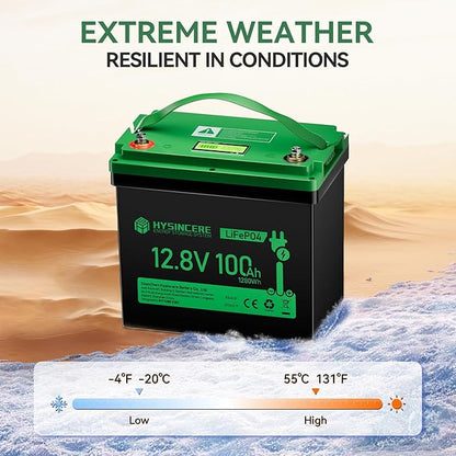 12V 100Ah Mini LiFePO4 Lithium Battery, 12V Deep Cycle Lithium Rechargeable Battery, Max.15000 Cycles Built in 100A BMS for RV, Trolling Motor, Camping, Marine, Home Energy Storage(2 Packs)