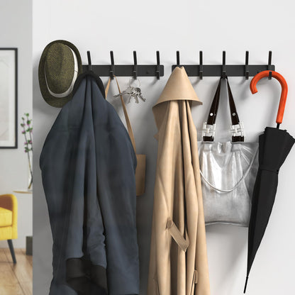 VAEHOLD Wall Hooks, Heavy Duty Aluminum Towel Hooks for Hanging Coat, Hat, Key, Clothes, Closet Hook Wall Mount for Kitchen, Bathroom, Office (“C“ Shape Coat 5 Hooks 1 Pack)