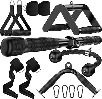 Cable Machine Attachment for Home Gym, Tricep Press LAT Pull Down Attachment, Cable Machine Accessories, Tricep Press Down Cable Attachment for Weight Fitness Multiple Options
