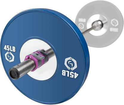 Lock-Jaw HEX 50mm / 2" Olympic Barbell Collar - Quick Release Barbell Clamp (Purple)