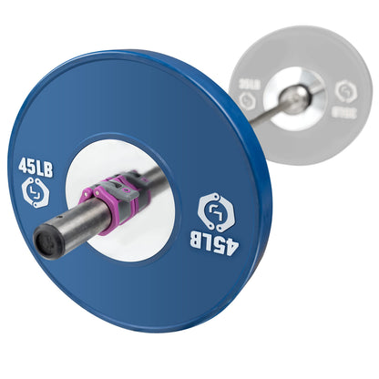 Lock-Jaw Barbell Collars HEX Olympic Barbell Clamps 2 Pcs – Heavy Duty Bar Clamps for 2” & 50mm Olympic Bars – Secure Weight Bar Clamps for Strength Training & Home Gym Accessories – Purple