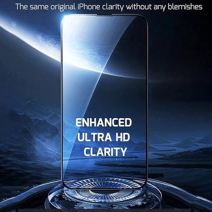 For iPhone 14 Pro Max Screen Protector Tempered Glass [Black Edge] Compatible with Apple Dynamic Island (2 Pack)