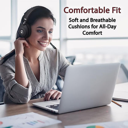 CA Essential Bluetooth Headset (HS-2000BT) – Professional Wireless Headset Optimized for UC Platforms, ANC & ENC technology Ensure Quality Audio for Calls & Music, Earcup Controls, Comfortable