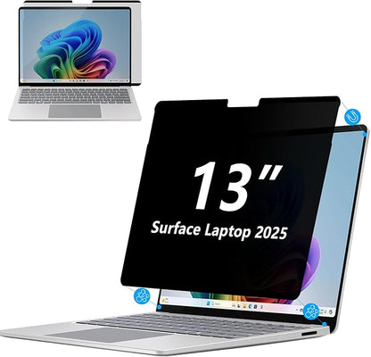 Adeway Magnetic Privacy Screen for Surface Laptop 13 inch (2025), Anti-Glare, 30° Side View Protection, Washable & Reusable Privacy Filter, Bubble-Free Installation