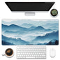 Eflxamz Large Gaming Mouse Pad for Desk,Cute Forest Mushroom Desk Mat,Starry Night Mushroom Desk Pad,Extended Big Computer Keyboard Mouse Pad with Non-Slip Base and Stitched Edge,35.4"x15.7"