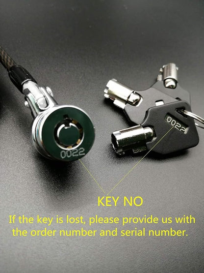 Security Retractable Cable Lock Portable Keyed Laptop Lock 5 Keys 8Ft for Monitors, Laptops, MacBooks, Tablets, iPad,Mac Mini,(5 Pack Keyed Alike)