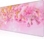 Mouse Pad, Large Pink Sakura and Butterfly Desk Mat, Extended Non-Slip Gaming Keyboard Mousepad Desk Pad, Thick Stitched Edges Waterproof Mouse Mat 31.5"x15.7" (Blossoming Cherry Flowers)
