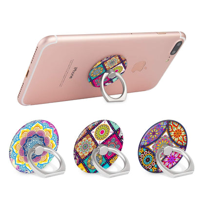 Bonoma Cell Phone Ring Holder Stand, 3 Pack Colorful Mandala 360 Rotation Universal Smartphone Ring Grip Stand Compatible with Smartphones and Tablets