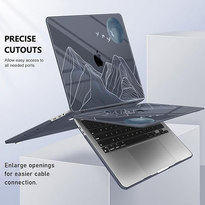 for MacBook Pro 16 inch Case 2019 2020 Release Model A2141, Plastic Hard Shell Cover with Keyboard Cover for MacBook Pro 16 inch with Touch Bar & Touch ID - Abstract Mountain