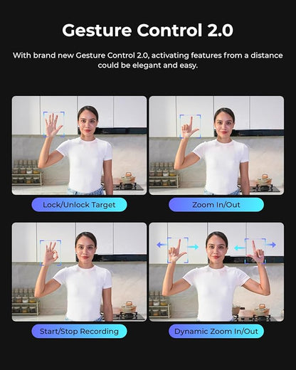 OBSBOT Tail Air NDI Streaming Camera 4K, AI Tracking PTZ Camera with Intelligent APP, Gesture Control, HDMI/USB-C/Wireless Webcam, Video Camera Live Stream for YouTube, Chruch, Worship, Creator, etc.