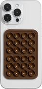 SUCKY Silicone Suction Phone Case Adhesive Mount - Anti-Slip Holder, Hands-Free Fidget Toy, Phone Accessory for iPhone and Android - Sticky Grip for Selfies, Videos, and Tiktok - Mocha Brown