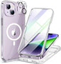 Miracase for iPhone 16 Case 6.1'', [Bubble Free] Full-Body Bumper Phone case with Built-in Full Glass Screen &Camera Control,No Gap,Compatible with MagSafe,Drop Proof 16 Cover