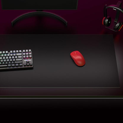 Pulsar - Superglide Premium Glass Mouse Pad XXL ALUMINO-Silicate Glass Surface Anti-Slip Fully Molded high-Density Silicone Rubber 38.5in x 16.5in (XXL, Black)