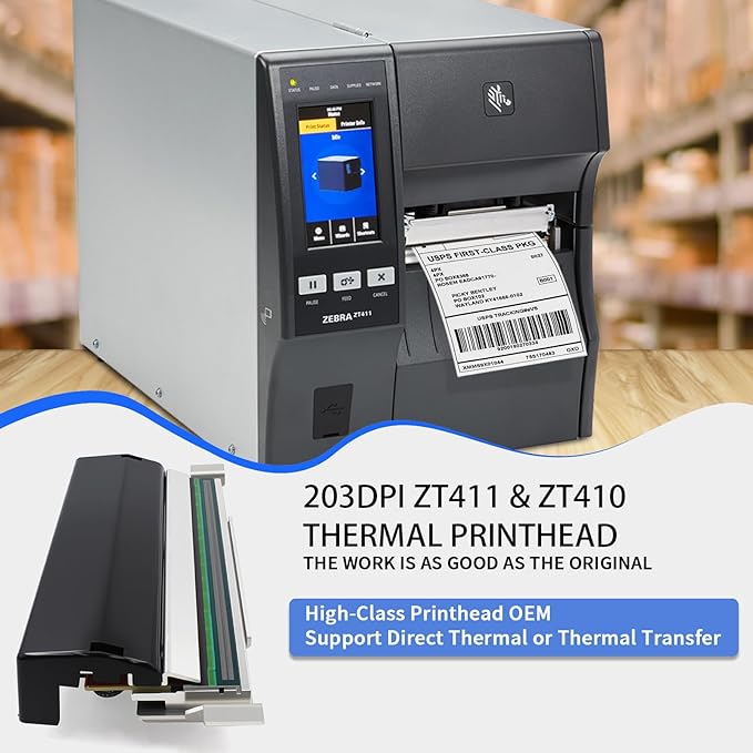 P1058930-009 New Printhead for Zebra ZT411 ZT410 Thermal Industrial Printer |High-Class-Replace| 203dpi