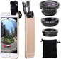 3 in 1 Cell Phone Camera Lens Kit Wide Angle Macro Fisheye Lens for iPad iPhone Samsung Android and Most Smartphones