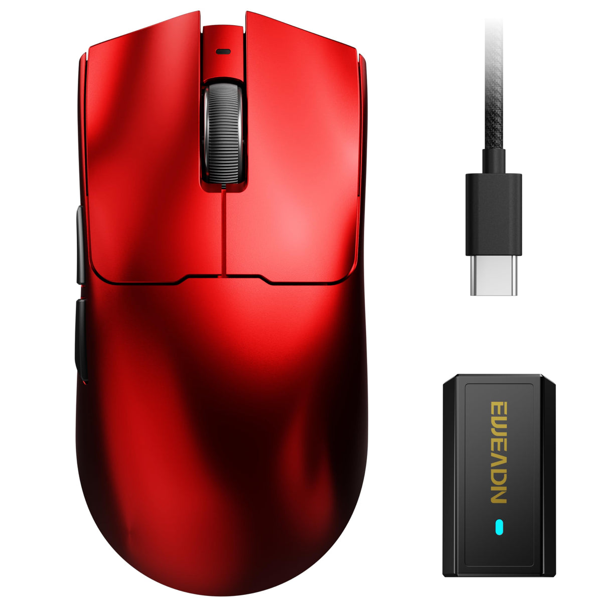 EWEADN S9 Pro Wireless Gaming Mouse, 59g Ergonomic Computer Mouse, 2.4Ghz/Bluetooth/USB-C, 8K Polling Rate, 26000 DPI, PAW3395 Optical Sensor, 250Hrs Battery Life, Programmable for PC/Win/Mac