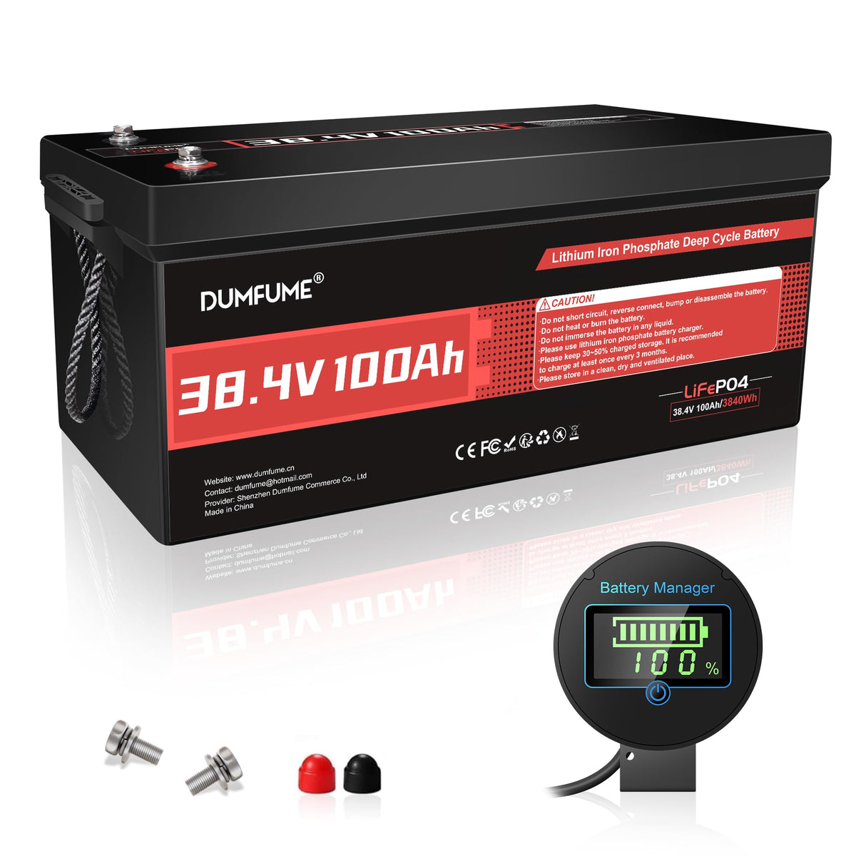 2 pack Dumfume 12V 200Ah LiFePO4 Lithium Battery,2560Wh Energy,1280W Load,200A BMS & 95% Discharge Efficiency,15000+ Cycles for Solar RV Off-Grid Camping Home Backup