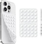 Klearlook Silicone Suction Cup Phone Case Mount Double Sided, Silicon Sticky Phone Grip with Higher Suction for Cell Phone, Hands-Free Phone Accessories Holder for Selfies and Videos, White