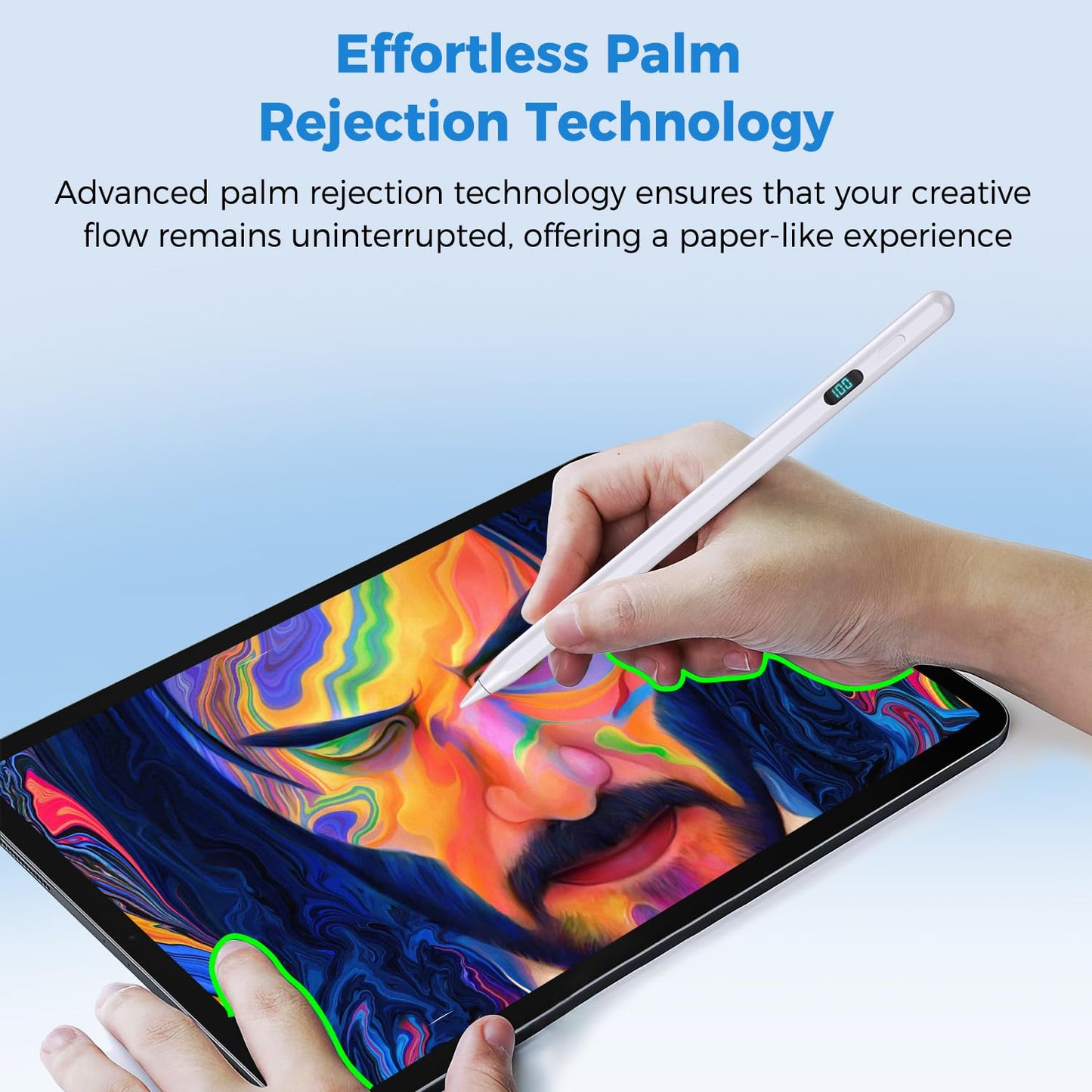 Pencil for iPad with Magnetic&5 Extra Tips,USB-C Faster Charge,Stylus Pen Compatible with iPad 6-11th/A16,Air M4/M3/M2/3-5th,Pro M4&M5/11/12.9/13inch,Mini 5th-7th/A17Pro (White)