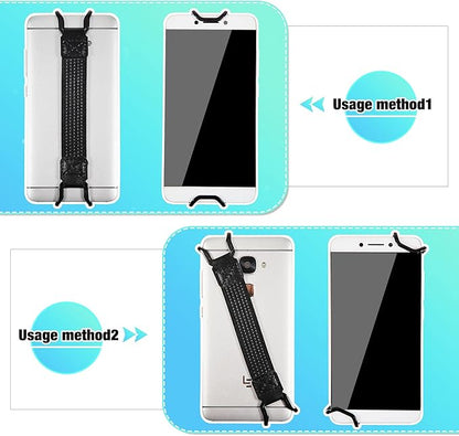 Weewooday 6 Pieces Mobile Phone Security Hand Strap Holder Security Hand Grip Phone Accessory for 5.2-7.5 Inch Smartphones