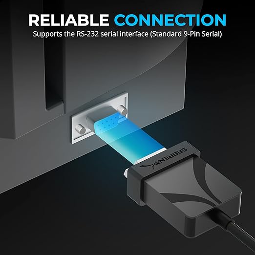 SABRENT USB-C to DB9 Serial RS-232 Adapter Cable, 6ft (CB-D9C6)