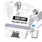 Portable Thermal Printer Wireless for Travel, 300DPI Inkless Small Printers