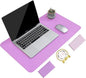 YSAGi Non-Slip Leather Desk Pad, Waterproof Laptop Computer Desk Keyboard Mat, Table Protector Blotter Mat, Large Mouse Pad for Office/Work/Home/Decor(Purple, 23.6" x 13.7")