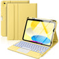 MoKo Touch Keyboard Case for iPad (A16) 11th/10th Gen,Nosegay Pink