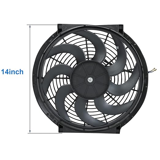FSBCGT 2PCS 14 Inch Universal Slim Push Pull Electric Radiator Cooling Fan
