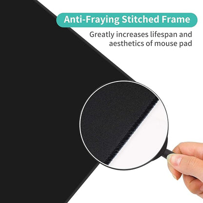 Dynippy Thin Extended Gaming Mouse Pad （31.5 * 11.8 * 0.08 inch） with Stitched Edges Large Mousepad Long XXL Keyboard and Mouse pad Desk Mat for Gaming Office & Home - Black White Marble