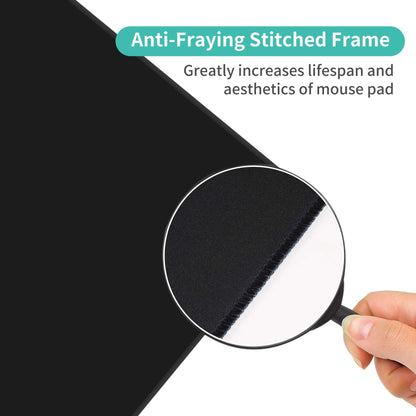 Dynippy Thin Extended Gaming Mouse Pad （31.5 * 11.8 * 0.08 inch） with Stitched Edges Large Mousepad Long XXL Keyboard and Mouse pad Desk Mat for Gaming Office & Home - Black White Marble
