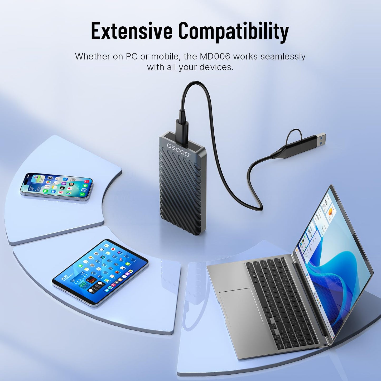 512GB External Hard Drive, Up to 2100MB/s, USB 3.2 Gen 2 Portable SSD, External Solid State Drive for Mac, Windows PC, Laptops, Gaming, iPhone — Ideal for File Backup, Content Creators & Videographers