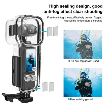 PULUZ 45M/147FT Diving Case for DJI Osmo Pocket 3 Underwater Waterproof Case Housing Shell for Osmo Pocket 3 Action Camera Protective Cover Accessories for Diving Surfing Swimming Skiing