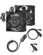 DEWENWILS 120V AC Muffin Fan, 120mm×38mm Exhaust Fan, Waterproof Case Cooling Fan with Speed Control, UL-Certified for DIY Cooling Exhaust Ventilation Needs, Flame-Resistant, 2 Pack