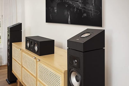 Polk Monitor XT90 Hi-Res Height Speaker Pair for 3D Sound Effect - Dolby Atmos-Certified, DTS:X and DTS Virtual:X Compatible 4" Dynamically Balanced Woofer, Midnight Black