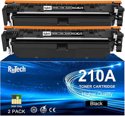 210A Black Toner Cartridges - for HP 210A 210X W2100A for HP Color Pro MFP 4301fdw 4301fdn Pro 4201dw 4201dn Printer Ink,2 Pack (with Chip)