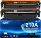 210A Black Toner Cartridges - for HP 210A 210X W2100A for HP Color Pro MFP 4301fdw 4301fdn Pro 4201dw 4201dn Printer Ink,2 Pack (with Chip)